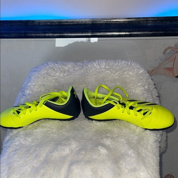 Neon Yellow and Black Soccer Cleats Adidas - Picture 1 of 5
